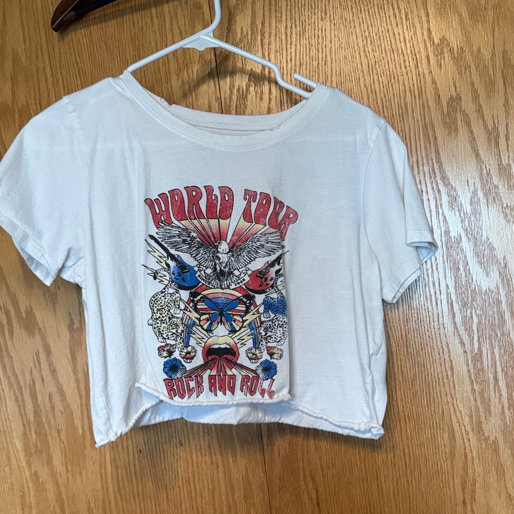 Prince Peter Collection White World Tour Graphic Crop Top
